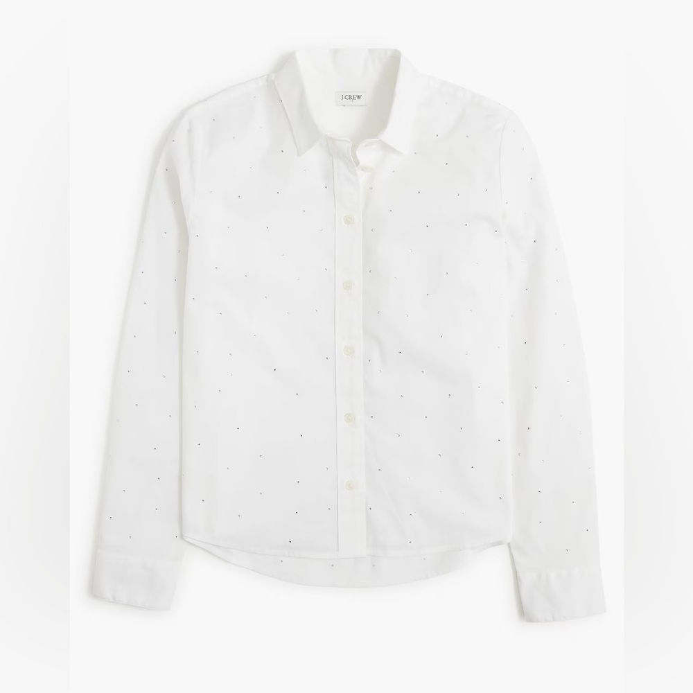 🔥🔥🔥NEW J. Crew Rhinestone modern button-down Shirt Blouse
